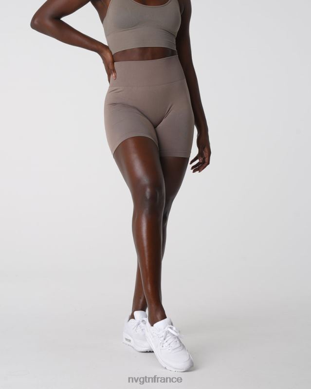 femmes XJRR2454 taupe aptitude NVGTN short uni sans couture