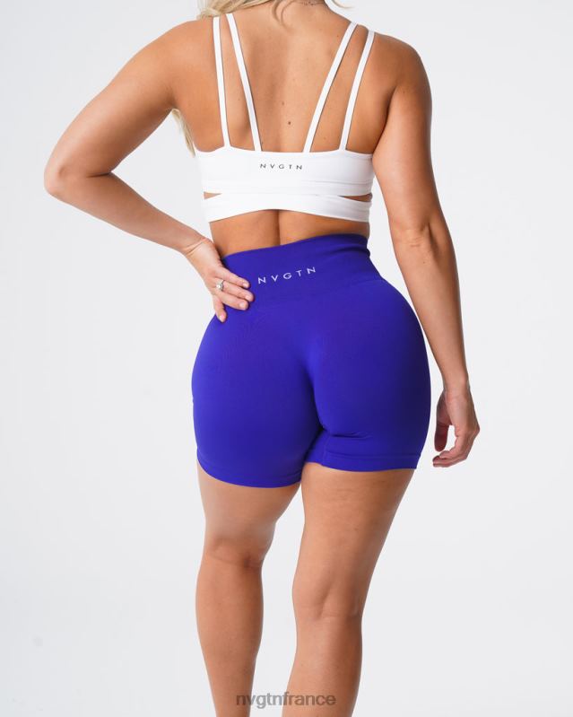 femmes XJRR2459 cobalt aptitude NVGTN short uni sans couture