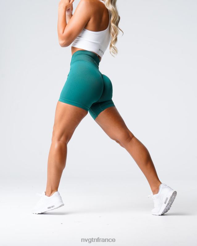 femmes XJRR2461 émeraude aptitude NVGTN short uni sans couture