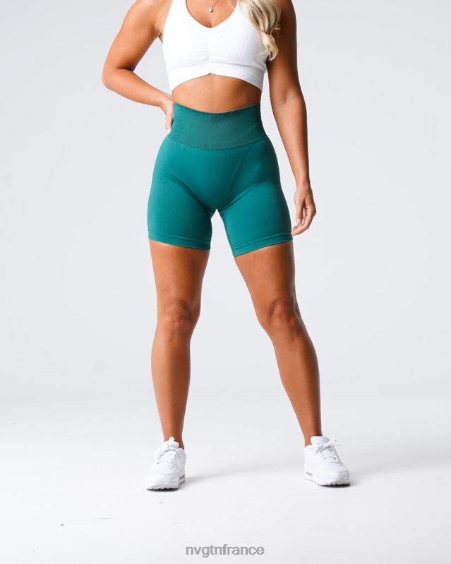 femmes XJRR2461 émeraude aptitude NVGTN short uni sans couture
