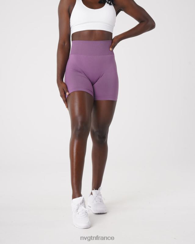 femmes XJRR2463 orchidée aptitude NVGTN short uni sans couture