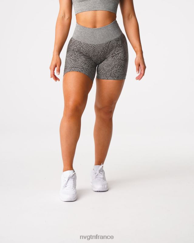 femmes XJRR2474 vert kaki aptitude NVGTN short sans coutures en peau de serpent