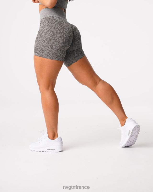 femmes XJRR2474 vert kaki aptitude NVGTN short sans coutures en peau de serpent