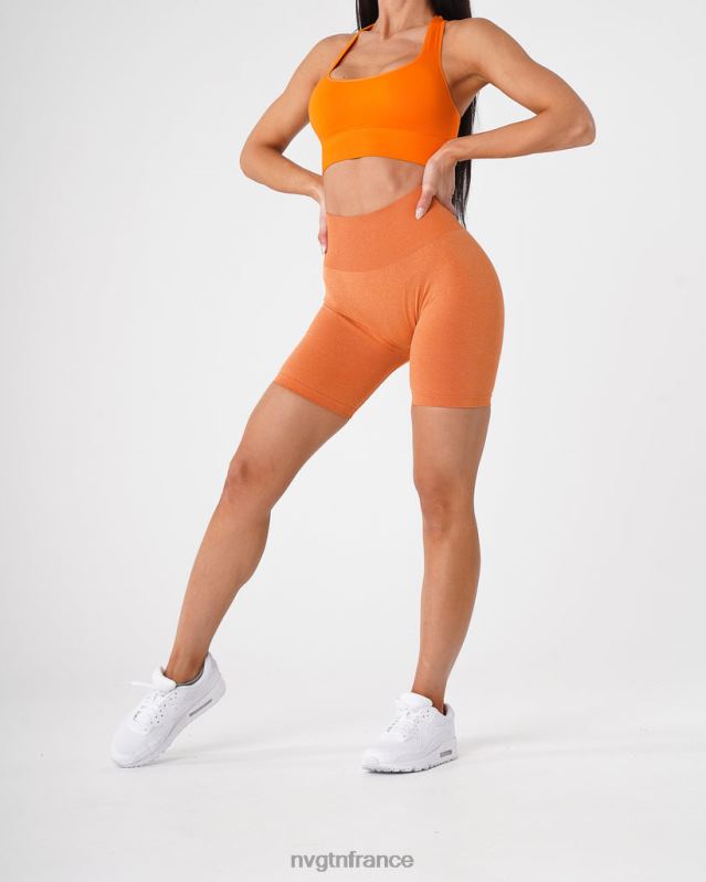 femmes XJRR2485 orange brûlée aptitude NVGTN short de motard