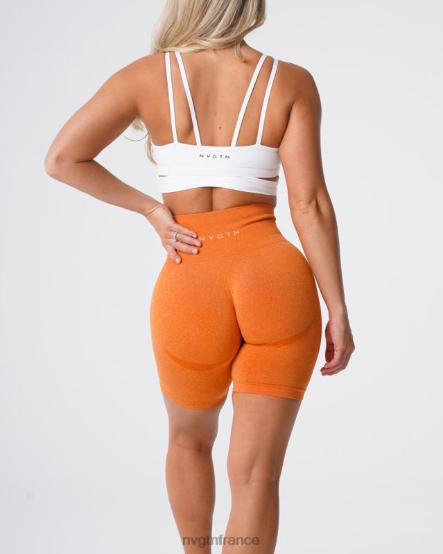 femmes XJRR2485 orange brûlée aptitude NVGTN short de motard