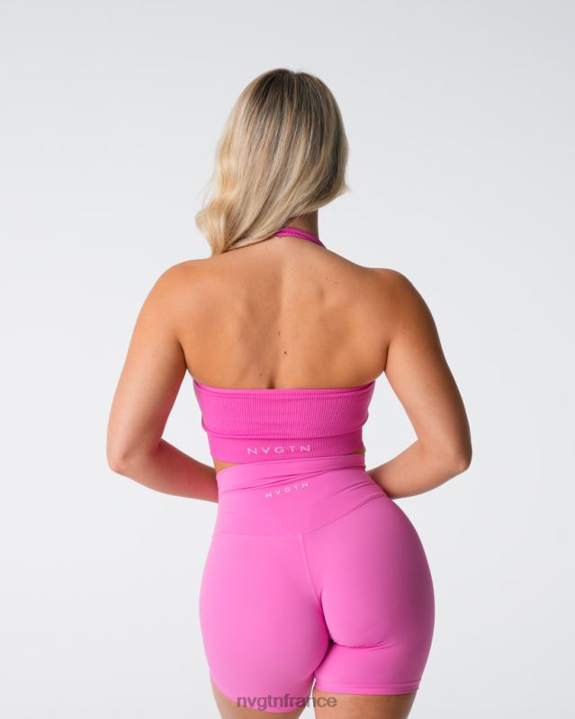 femmes XJRR2116 bubble gum rose aptitude NVGTN soutien-gorge dos nu côtelé sans couture Limitless