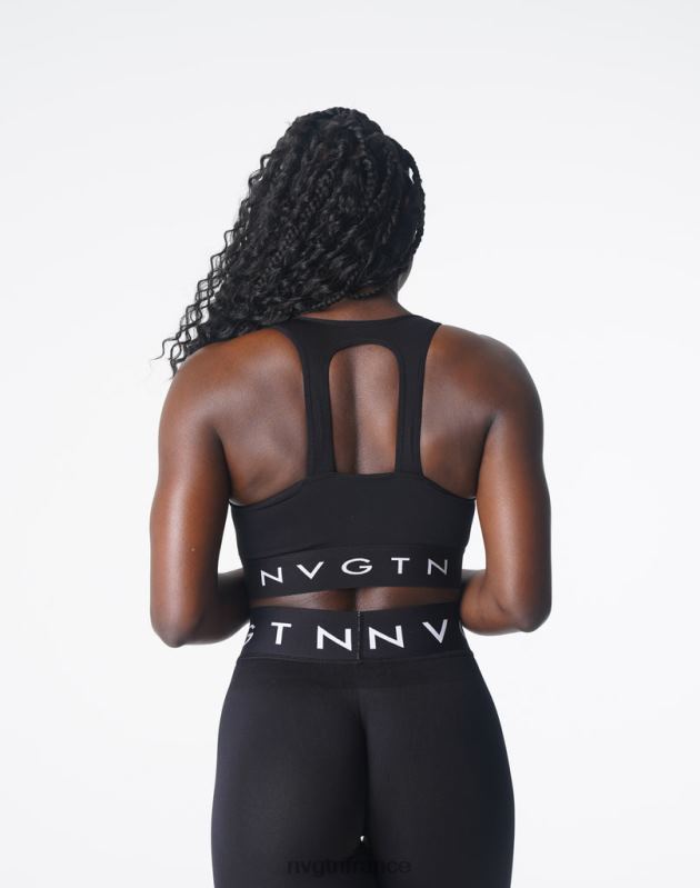 femmes XJRR2132 noir aptitude NVGTN soutien-gorge de sport sans couture Trilogy