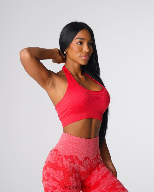 femmes XJRR2137 pomme de bonbon aptitude NVGTN soutien-gorge dos nu côtelé sans couture Limitless