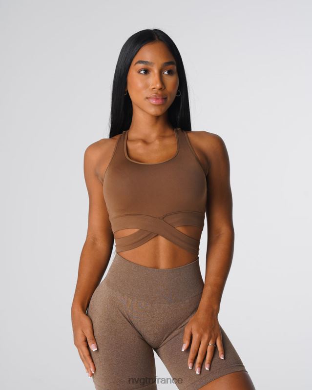 femmes XJRR2139 moka aptitude NVGTN haut de soutien-gorge sculptant sans couture