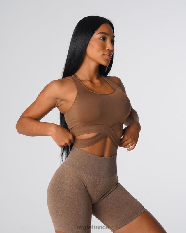femmes XJRR2139 moka aptitude NVGTN haut de soutien-gorge sculptant sans couture