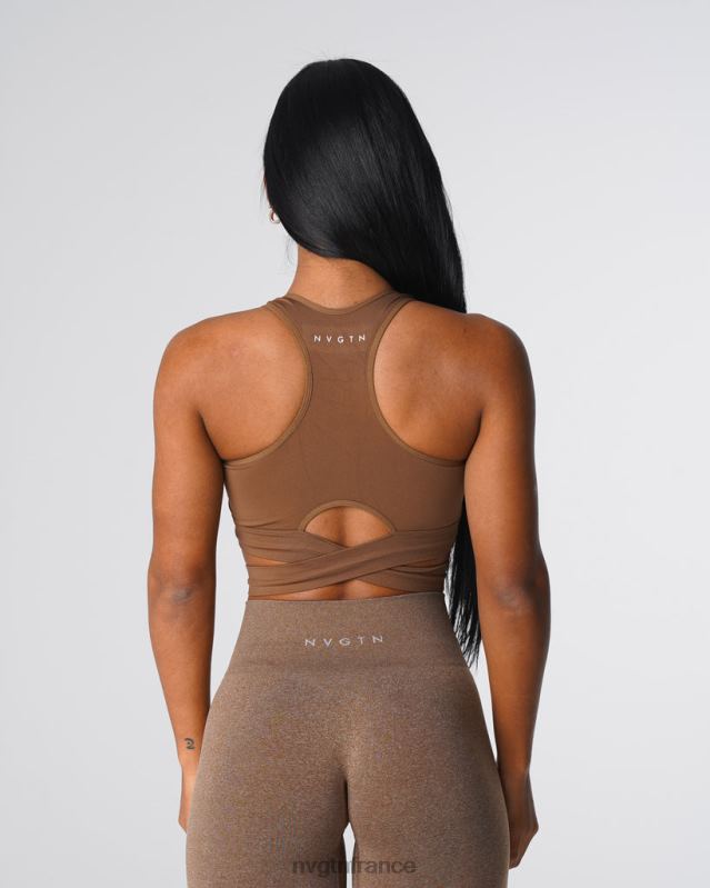 femmes XJRR2139 moka aptitude NVGTN haut de soutien-gorge sculptant sans couture