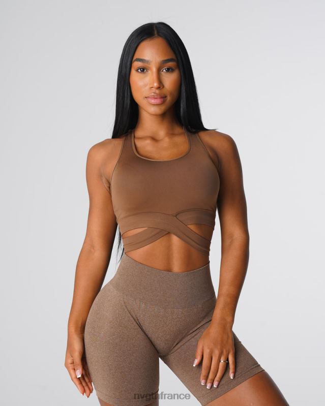 femmes XJRR2139 moka aptitude NVGTN haut de soutien-gorge sculptant sans couture