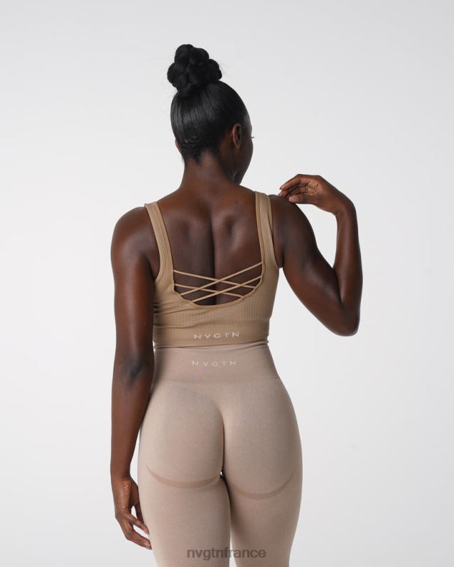 femmes XJRR2141 beige aptitude NVGTN Desire - Soutien-gorge côtelé sans couture
