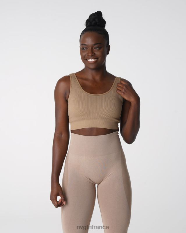 femmes XJRR2141 beige aptitude NVGTN Desire - Soutien-gorge côtelé sans couture