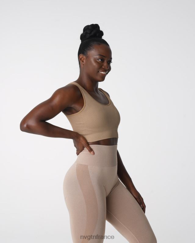 femmes XJRR2141 beige aptitude NVGTN Desire - Soutien-gorge côtelé sans couture