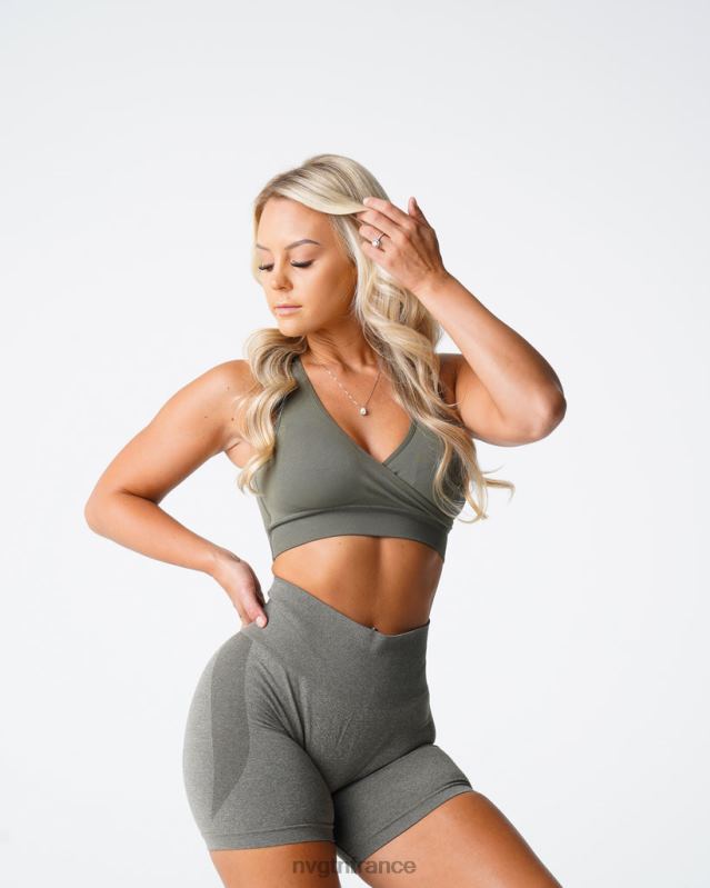 femmes XJRR2143 vert kaki aptitude NVGTN soutien-gorge sans couture poursuite