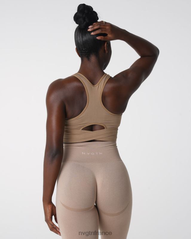 femmes XJRR2145 beige aptitude NVGTN haut de soutien-gorge sculptant sans couture