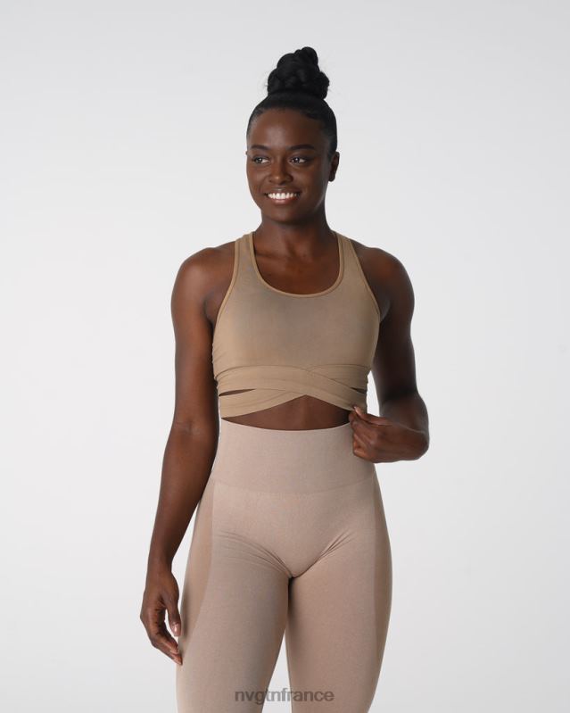 femmes XJRR2145 beige aptitude NVGTN haut de soutien-gorge sculptant sans couture