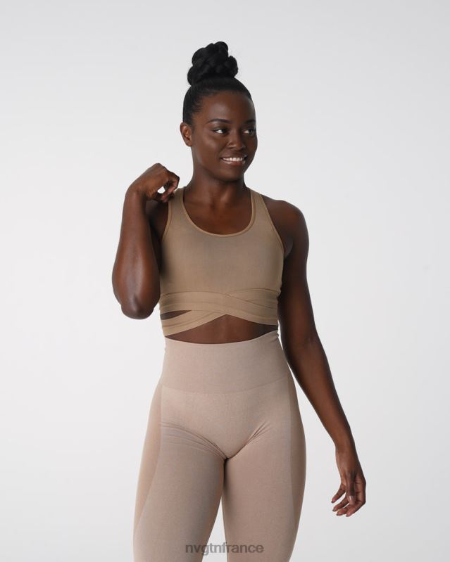 femmes XJRR2145 beige aptitude NVGTN haut de soutien-gorge sculptant sans couture