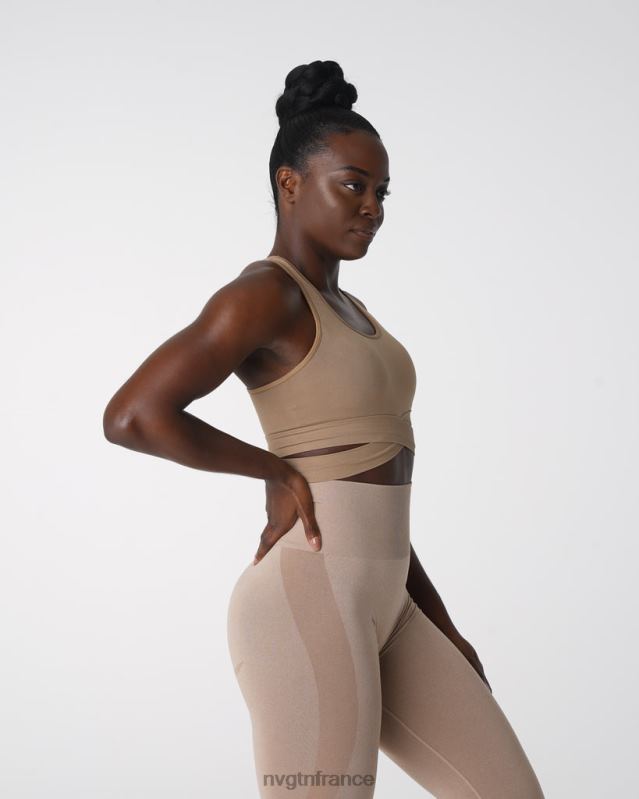 femmes XJRR2145 beige aptitude NVGTN haut de soutien-gorge sculptant sans couture