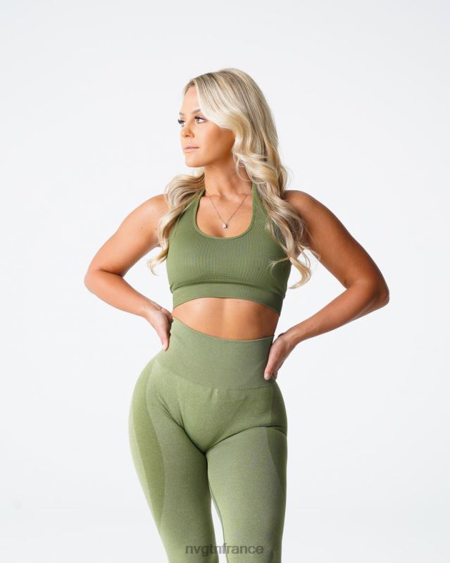 femmes XJRR2148 prairie aptitude NVGTN soutien-gorge dos nu côtelé sans couture Limitless