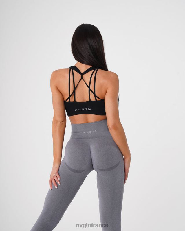 femmes XJRR2158 noir aptitude NVGTN soutien-gorge côtelé sans couture galaxie