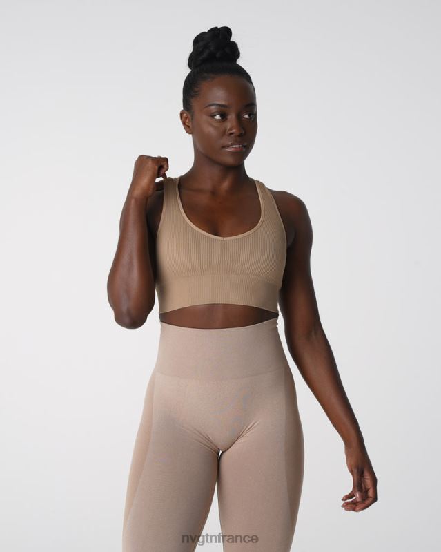 femmes XJRR2160 beige aptitude NVGTN soutien-gorge côtelé sans couture galaxie