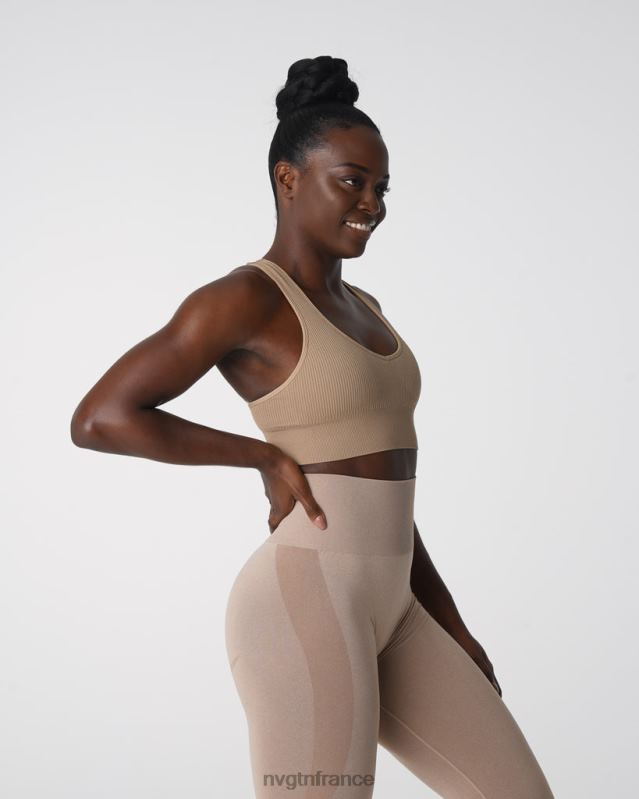 femmes XJRR2160 beige aptitude NVGTN soutien-gorge côtelé sans couture galaxie