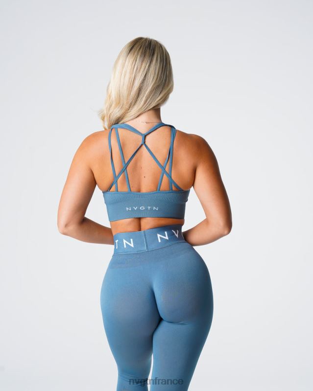 femmes XJRR2161 pierre bleue aptitude NVGTN soutien-gorge côtelé sans couture galaxie