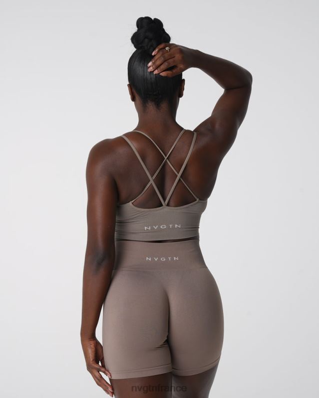 femmes XJRR2164 taupe aptitude NVGTN soutien-gorge sans couture fleuri