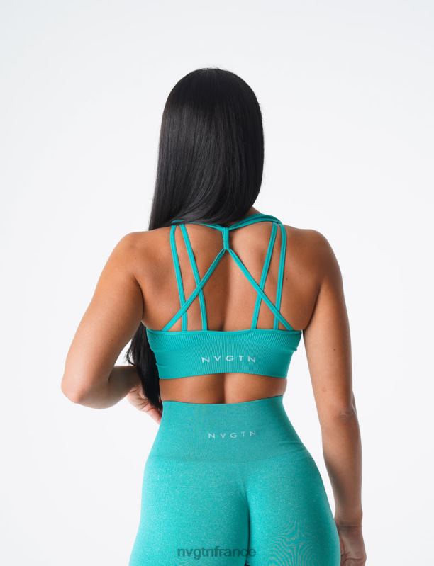 femmes XJRR2166 turquoise aptitude NVGTN soutien-gorge côtelé sans couture galaxie