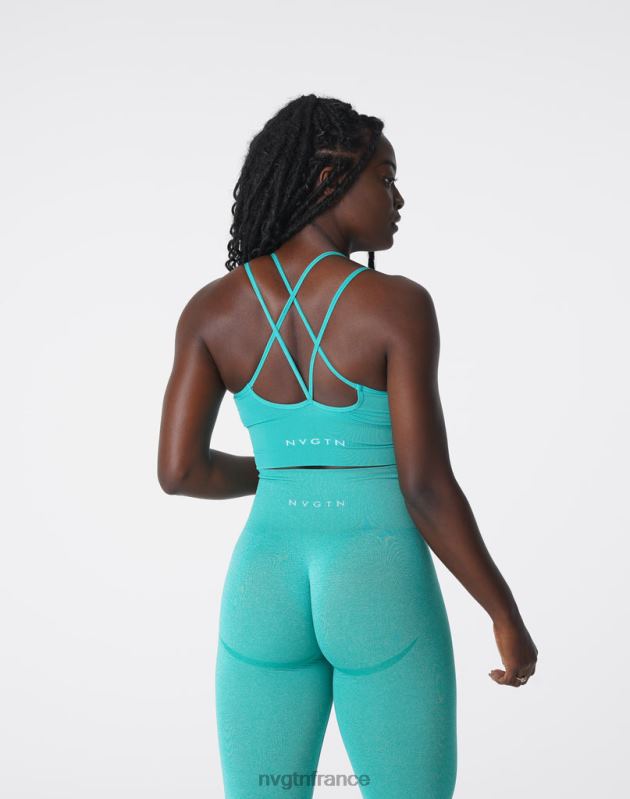 femmes XJRR2169 turquoise aptitude NVGTN soutien-gorge sans couture fleuri