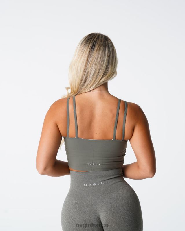 femmes XJRR2191 vert kaki aptitude NVGTN haut de soutien-gorge Poise