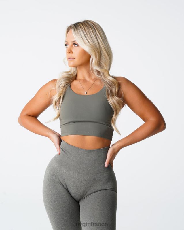 femmes XJRR2191 vert kaki aptitude NVGTN haut de soutien-gorge Poise