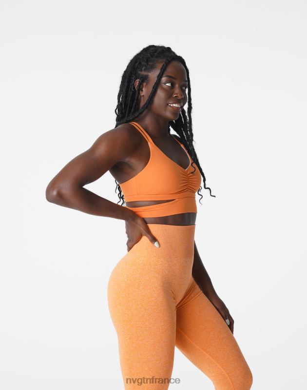 femmes XJRR2194 orange brûlée aptitude NVGTN soutien-gorge tournant