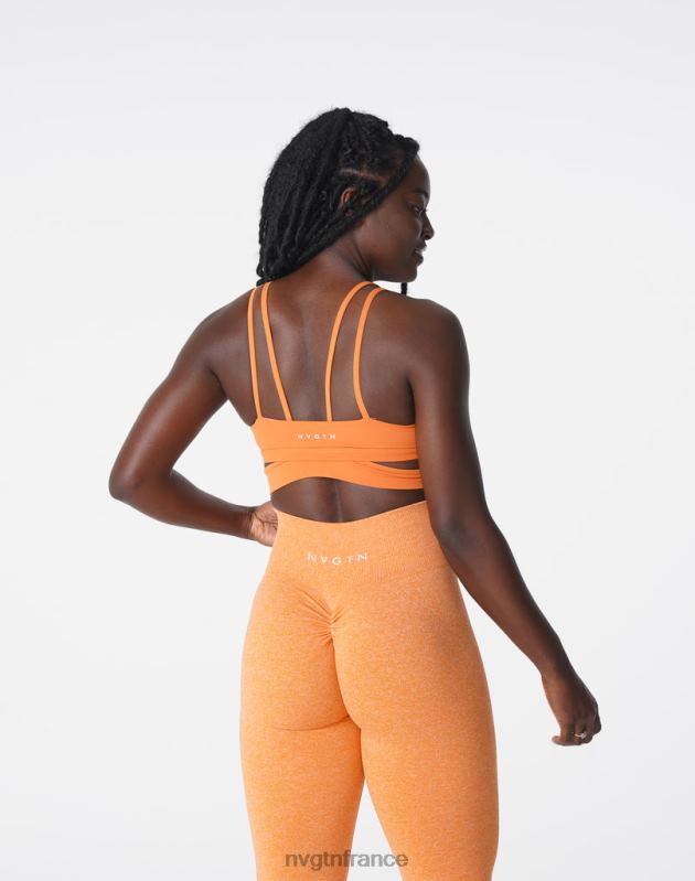 femmes XJRR2194 orange brûlée aptitude NVGTN soutien-gorge tournant