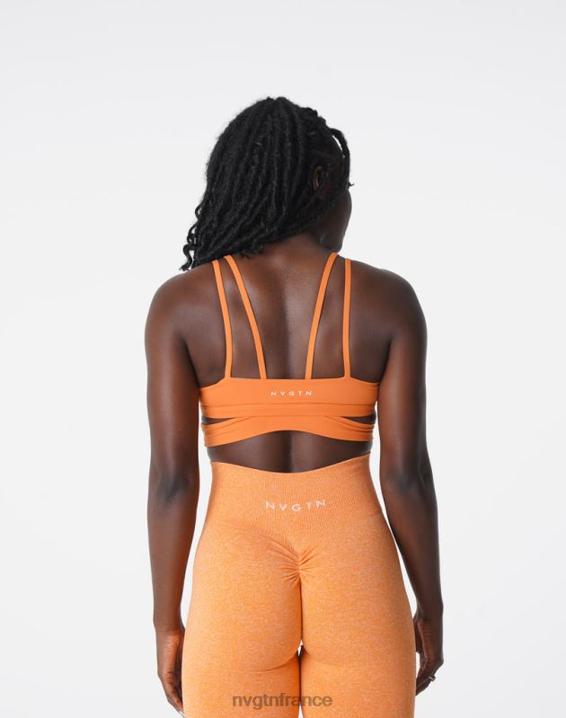 femmes XJRR2194 orange brûlée aptitude NVGTN soutien-gorge tournant