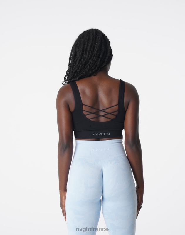 femmes XJRR2196 noir aptitude NVGTN Desire - Soutien-gorge côtelé sans couture