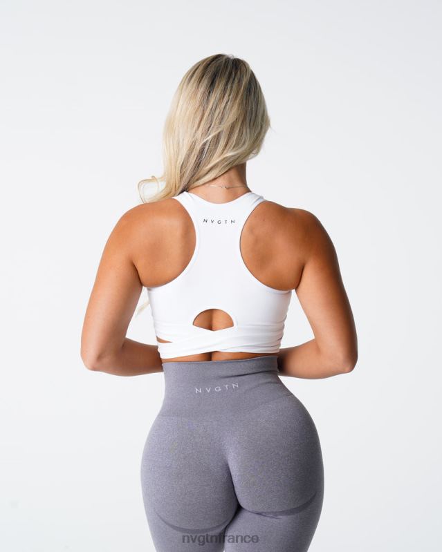 femmes XJRR2201 blanc aptitude NVGTN haut de soutien-gorge sculptant sans couture