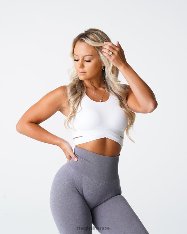 femmes XJRR2201 blanc aptitude NVGTN haut de soutien-gorge sculptant sans couture