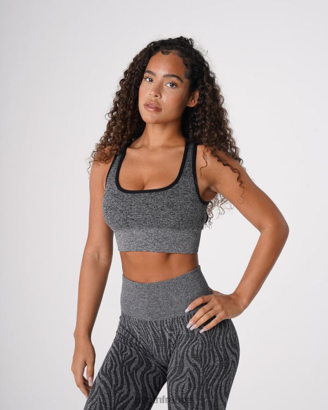 femmes XJRR2214 noir moucheté aptitude NVGTN soutien-gorge sans couture zèbre éclipse