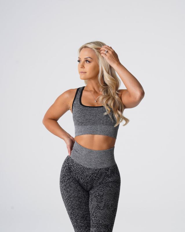 femmes XJRR2215 noir moucheté aptitude NVGTN soutien-gorge sans coutures éclipse en peau de serpent