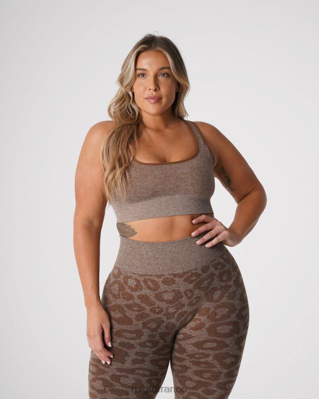 femmes XJRR2216 moka aptitude NVGTN soutien-gorge sans couture léopard éclipse