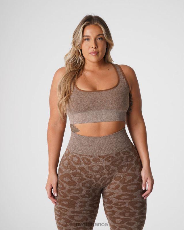 femmes XJRR2216 moka aptitude NVGTN soutien-gorge sans couture léopard éclipse
