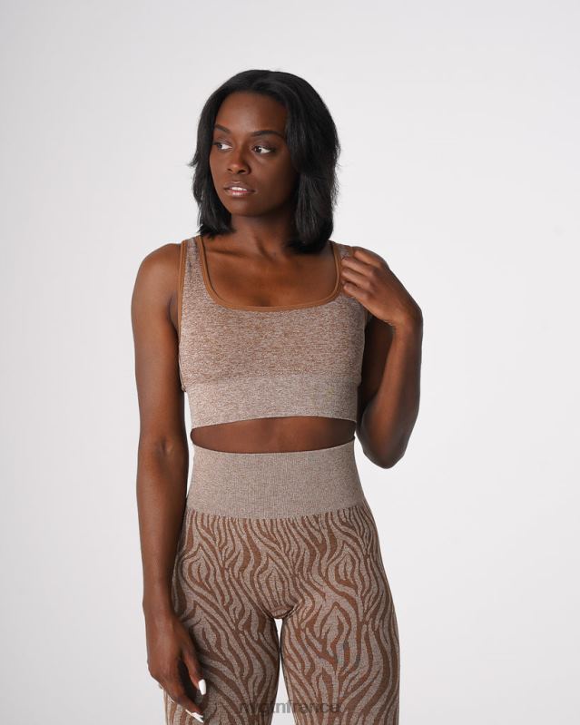 femmes XJRR2217 moka aptitude NVGTN soutien-gorge sans couture zèbre éclipse