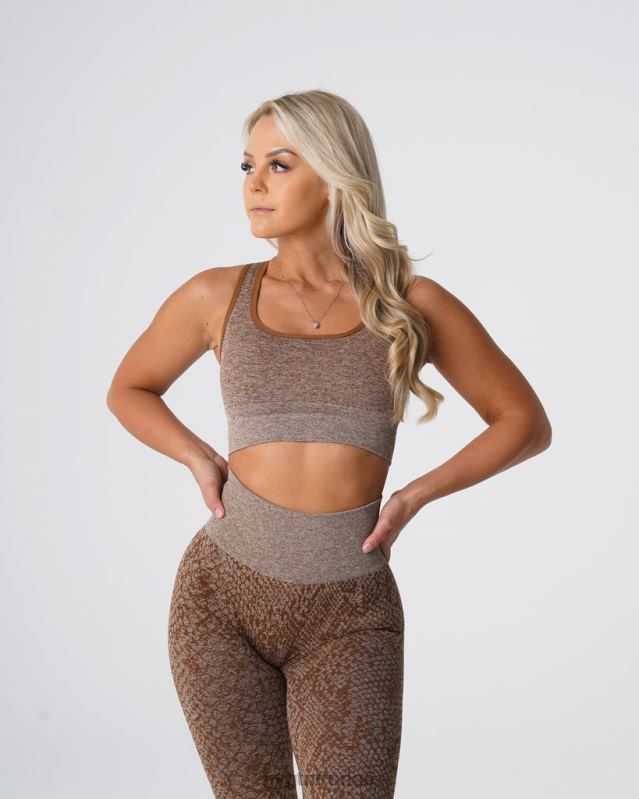 femmes XJRR2218 moka aptitude NVGTN soutien-gorge sans coutures éclipse en peau de serpent