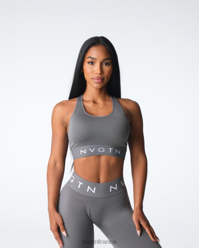 femmes XJRR222 charbon aptitude NVGTN soutien-gorge de sport sans couture Legacy
