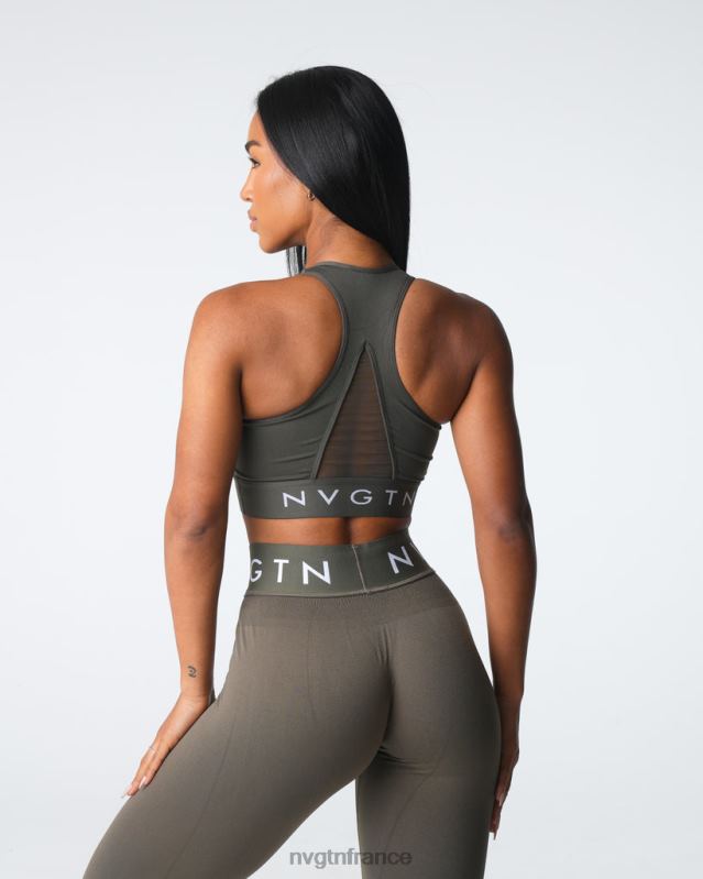 femmes XJRR223 olive aptitude NVGTN soutien-gorge de sport sans couture Legacy