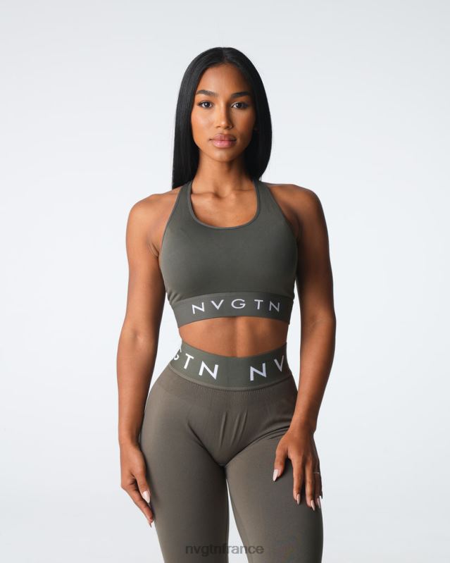femmes XJRR223 olive aptitude NVGTN soutien-gorge de sport sans couture Legacy
