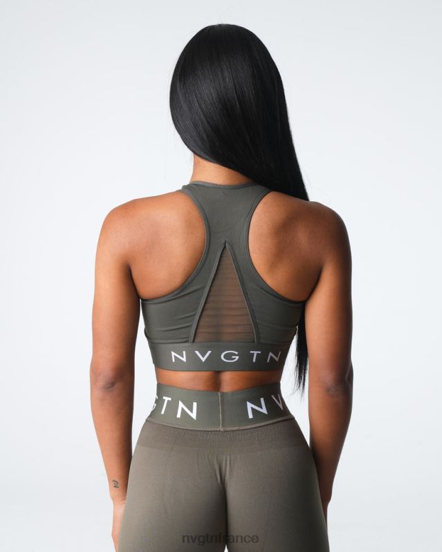 femmes XJRR223 olive aptitude NVGTN soutien-gorge de sport sans couture Legacy